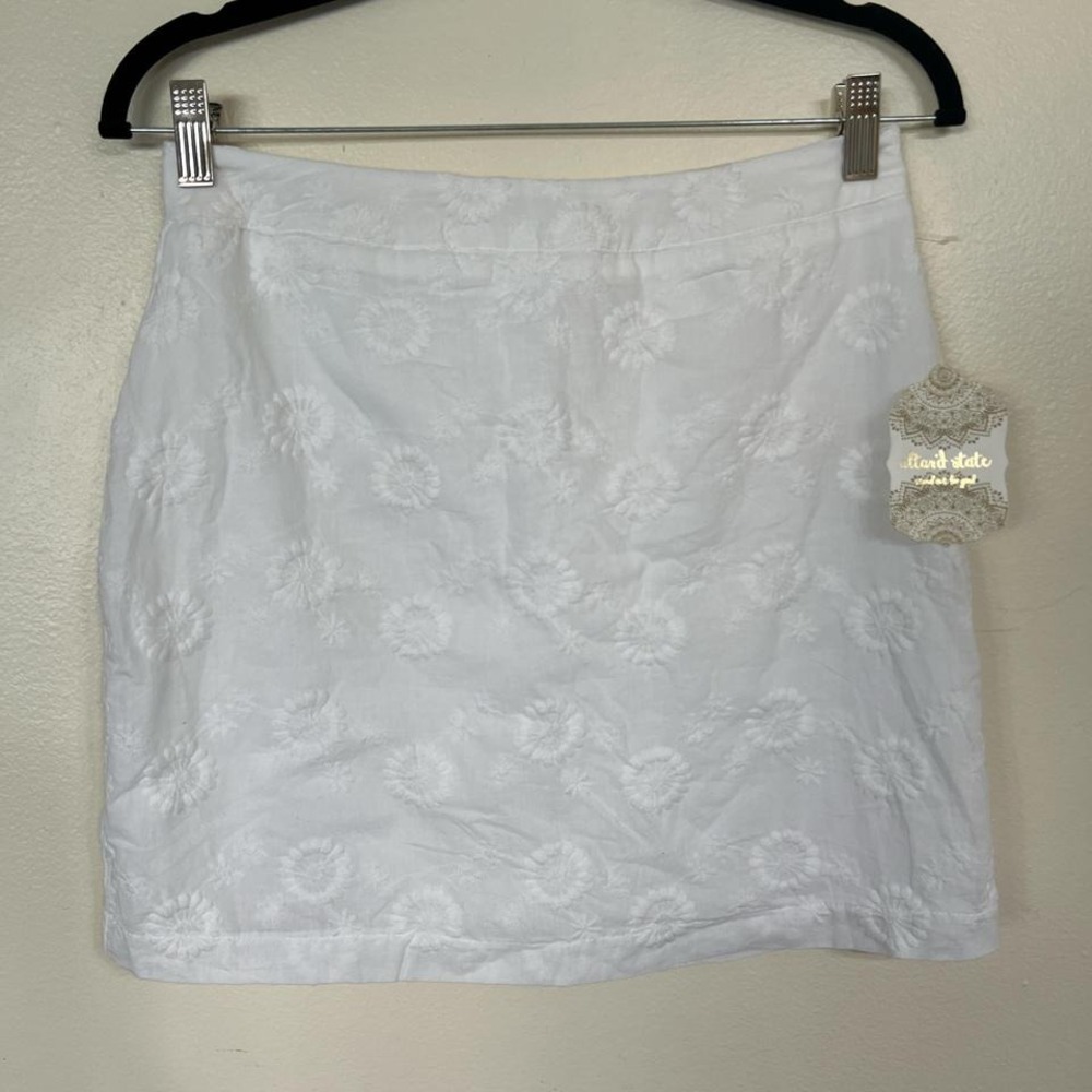 Altard State White Embroidered Mini Skirt Womens Small Spring Boho Skirt